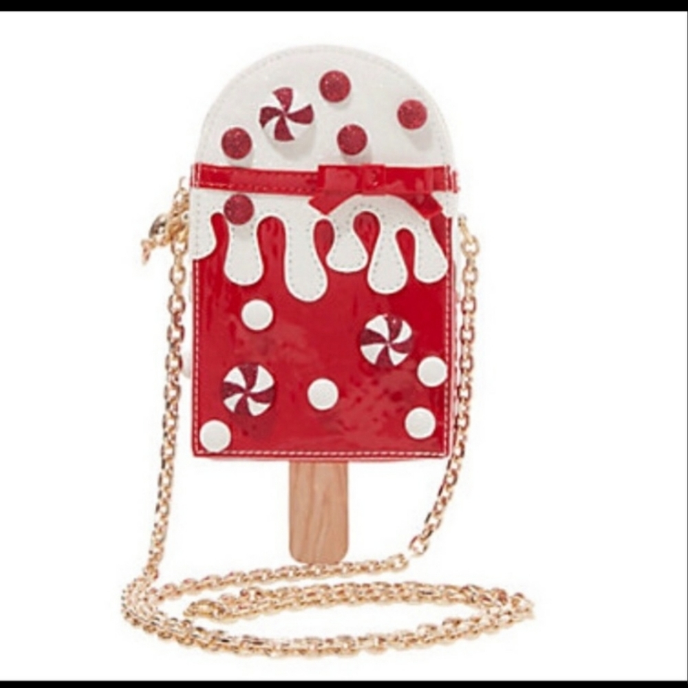 Betsey Johnson Kitsch Peppermint Pop Icecream Crossbody Bag Handbag NWOT